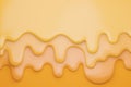 Cheese creamy liquid drips.,cheese melt on yellow background.,3d model and illustration