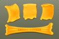 Cheese or curd templates set, vector banners