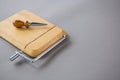 Cheese cutting board with cheese knife