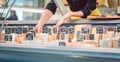 Cheese at the deli counter Royalty Free Stock Photo