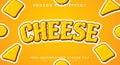 Cheese editable text effect Royalty Free Stock Photo