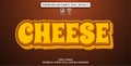 Cheese editable text effect, text graphic style, font effect Royalty Free Stock Photo