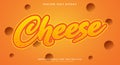 Cheese editable text effect Template Royalty Free Stock Photo