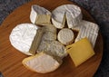 Cheese of eight different varieties