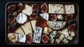 Cheese and Fig Platter Royalty Free Stock Photo