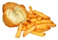 Cheese Filled Fishcakes And Chips Royalty Free Stock Photo