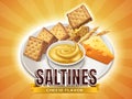 Cheese flavor saltines