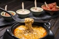 Cheese Fondue Mexican style Royalty Free Stock Photo