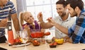 Cheese fondue with friends Royalty Free Stock Photo