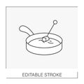 Cheese fondue line icon Royalty Free Stock Photo