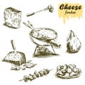 Cheese fondue sketches
