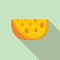 Cheese french icon, flat style