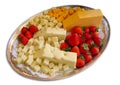 Cheese and fruits