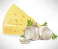 Cheese and garlic