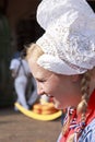 Cheese girl at cheese market in Alkmaar, Holland Royalty Free Stock Photo