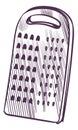 Cheese grater sketch. Food slicer drawn icon