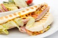 Cheese and ham panini.