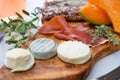 Cheese- ham plate A la Provence Royalty Free Stock Photo