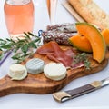 Cheese- ham plate A la Provence Royalty Free Stock Photo