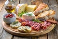 A cheese- ham plate A la Provence Royalty Free Stock Photo