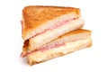 Cheese and ham toasted sandwich