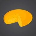 Cheese head color flat icon