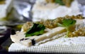 Cheese with herbs in Bulgaria Royalty Free Stock Photo