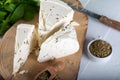 Cheese with herbs and spices, herb cheese with spices Royalty Free Stock Photo
