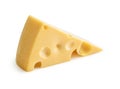 Cheese with holes large and small isolated