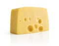 Cheese with holes large and small isolated