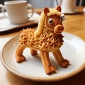 Cheese Horse On Plate: A Unique Dolly Kei Style Fries Pastry