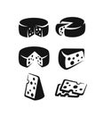 Cheese icon set.