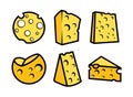 Cheese Illustrations in Different Forms