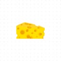 cheese illustration on white background Royalty Free Stock Photo