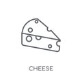 Cheese linear icon. Modern outline Cheese logo concept on white