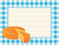 Cheese loaf on chequered background Royalty Free Stock Photo