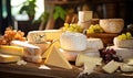 A Cheese Lover\'s Dream: A Table Overflowing With a Variety of Delectable Cheeses Royalty Free Stock Photo