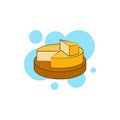 Cheese, maasdam icon. Element of color cheese icon