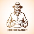 Cheese maker, Farmer, cheese loaf