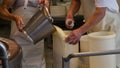 Cheese making in the AllgÃÂ¤u/Germany