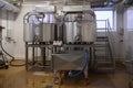 cheese making machine in modern dairy factory