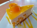 Cheese mango cake Royalty Free Stock Photo