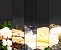 Cheese Mix Stripes Royalty Free Stock Photo