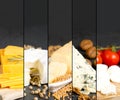 Cheese Mix Stripes Royalty Free Stock Photo