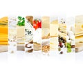 Cheese Mix Stripes Royalty Free Stock Photo