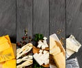 Cheese Mix Stripes Royalty Free Stock Photo