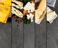 Cheese Mix Stripes Royalty Free Stock Photo