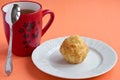 Cheese muffin and a cup of tea