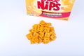 Cheese Nips on White Royalty Free Stock Photo
