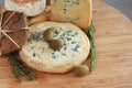 Cheese and Olives composition Royalty Free Stock Photo